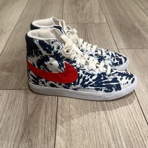 Nike Blazer Mid '77 Vintage 'Blue Tie-Dye' sneaker Kids 5Y Womens 6.5